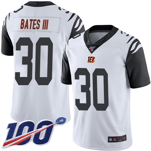 Cincinnati Bengals Limited White Men Jessie Bates III Jersey NFL Footballl #30 100th Season Rush Vapor Untouchable